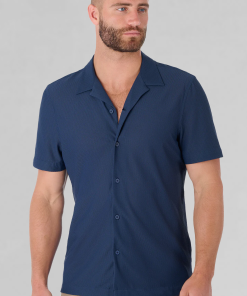 AIR Resort Shirt Solid // Navy