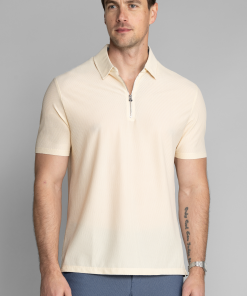 AIR Zip Polo Solid // Ecru