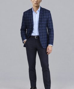 AIR Blazer // Navy Blue Plaid