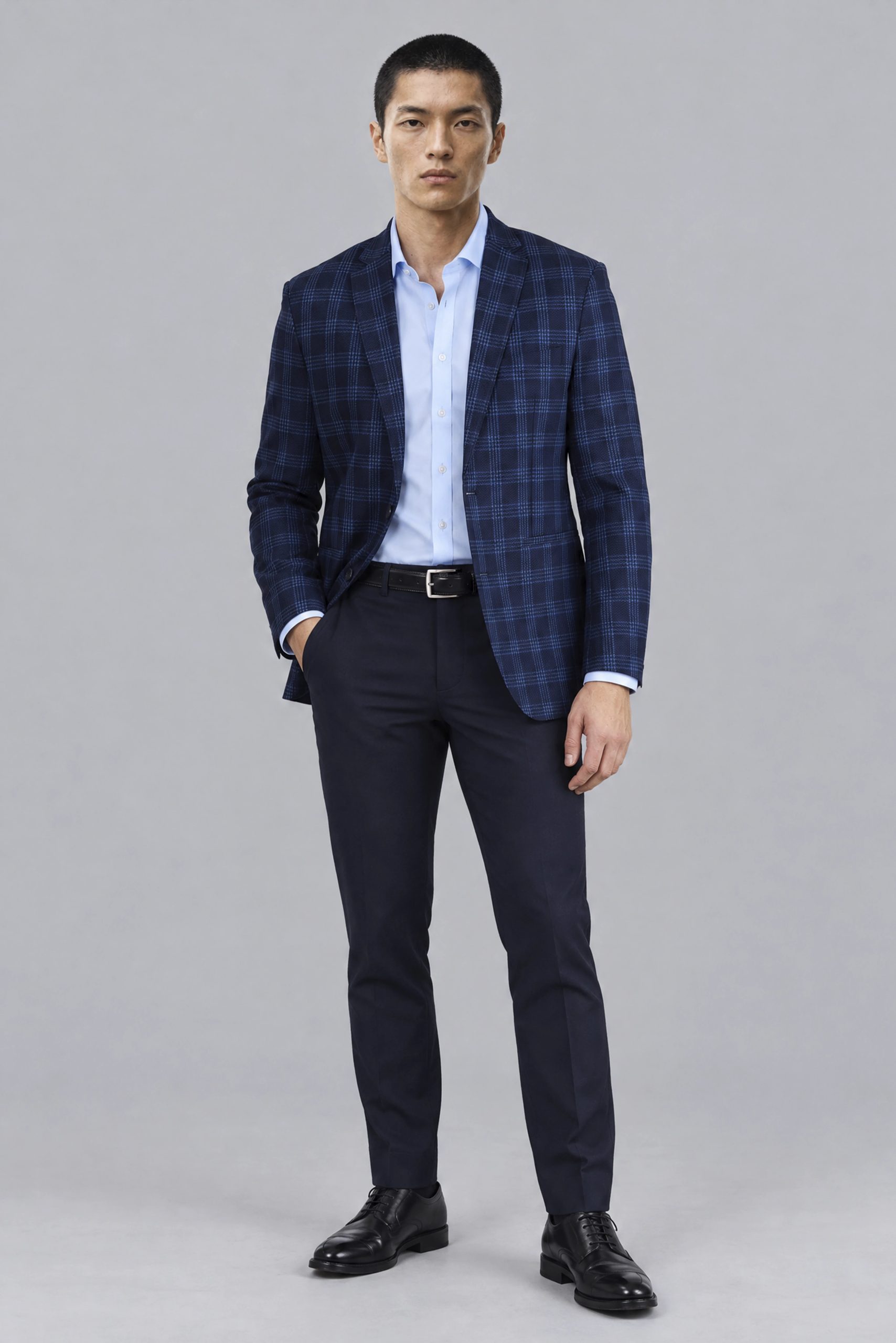 AIR Blazer // Navy Blue Plaid