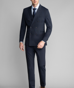 Performance Double Breasted Blazer // Navy