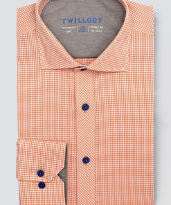 Leader Non-Iron Check // Orange