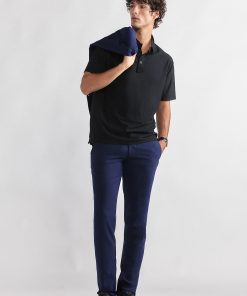 Hybrid Wool Pants // Navy Puppytooth