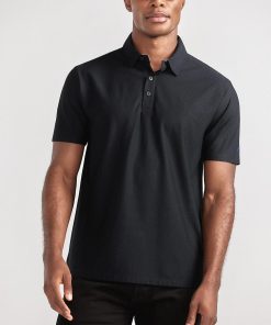 AIR 3 Button Polo Solid // Black