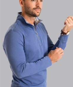 Performance Quarter Zip // Steel Blue