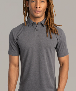 Short Sleeve Polo Solid // Charcoal