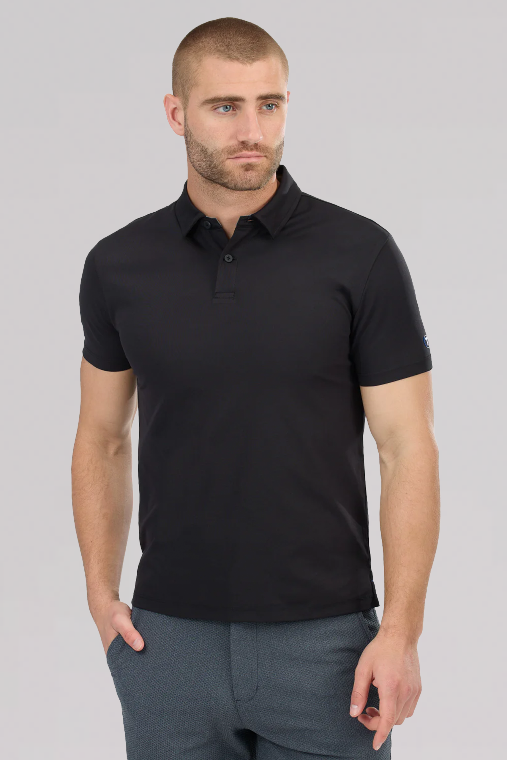 Slim-Fit-Pique-Polo-Solid-Black-Front.png