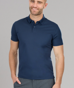 Slim Fit Pique Polo Solid // Navy