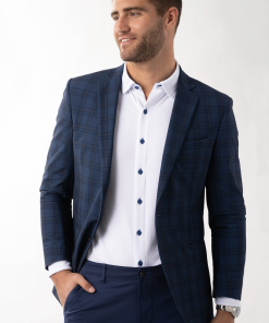 Performance Blazer // Blue Plaid