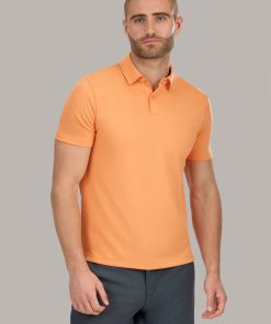 Short Sleeve Polo Solid // Tangerine