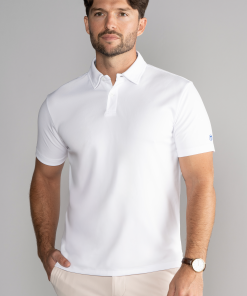 Short Sleeve Polo Solid // White